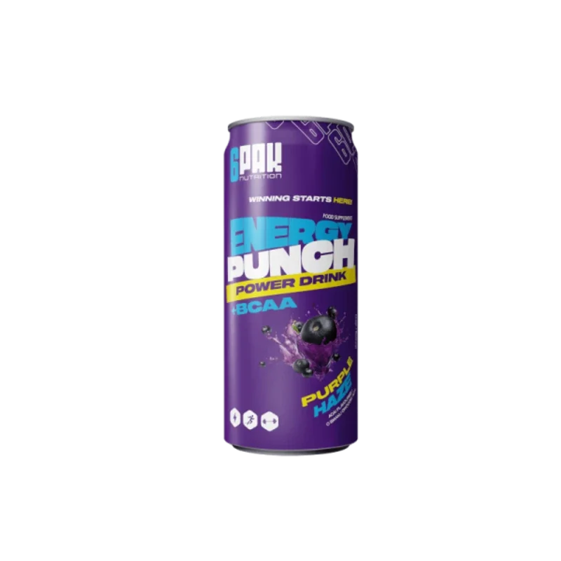 6PAK ENERGY PUNCH POWER DRINK 250 ML. purple