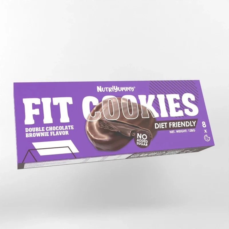 NUTRIYUMMY NO ADDED SUGAR COOKIES BROWNIE DOUBLE CHOCOLATE 128G