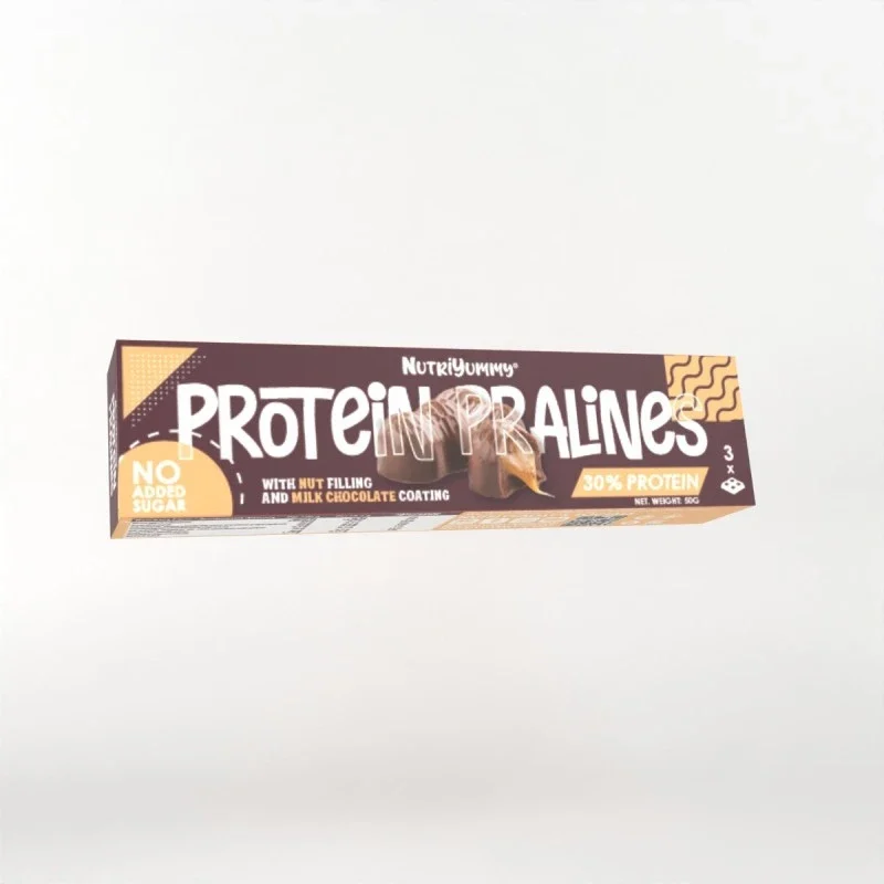 NUTRIYUMMY NO ADDED SUGAR PROTEIN PRALINES CHOCOLATE 50G