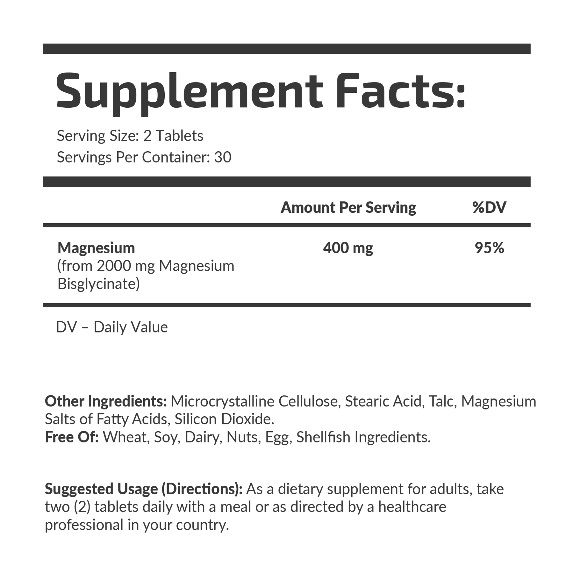 MAGNESIUM GLYCINATE 200 MG 60 VEG KAPS. - Image 2